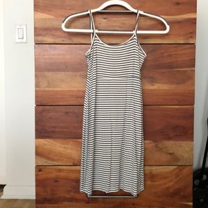 Brandy Melville strappy white striped mini dress
